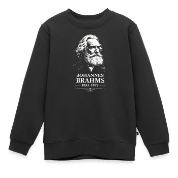 Johannes Brahms Komponist Dirigent Pianist - Kinder Premium Organic Sweatshirt - Schwarz - Vorne - AI Model Kid Female (0cm)