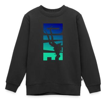 dive diver tauchen taucher - Kinder Premium Organic Sweatshirt - Schwarz - Vorne - AI Model Kid Female (0cm)