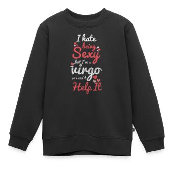 Jungfrau September Aberglauben Tierkreis - Kinder Premium Organic Sweatshirt - Schwarz - Vorne - AI Model Kid Female (0cm)