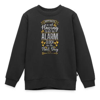 Glück Positives Denken Liebe Glückssymbol - Kinder Premium Organic Sweatshirt - Schwarz - Vorne - AI Model Kid Female (0cm)