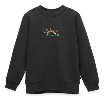Sonnenuntergang - Kinder Premium Organic Sweatshirt - Schwarz - Vorne - AI Model Kid Female (0cm)