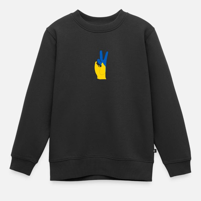 Ukraine - Kinder Premium Organic Sweatshirt - Schwarz