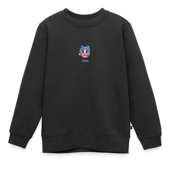 Jade - Kinder Premium Organic Sweatshirt - Schwarz - Vorne - AI Model Kid Female (0cm)