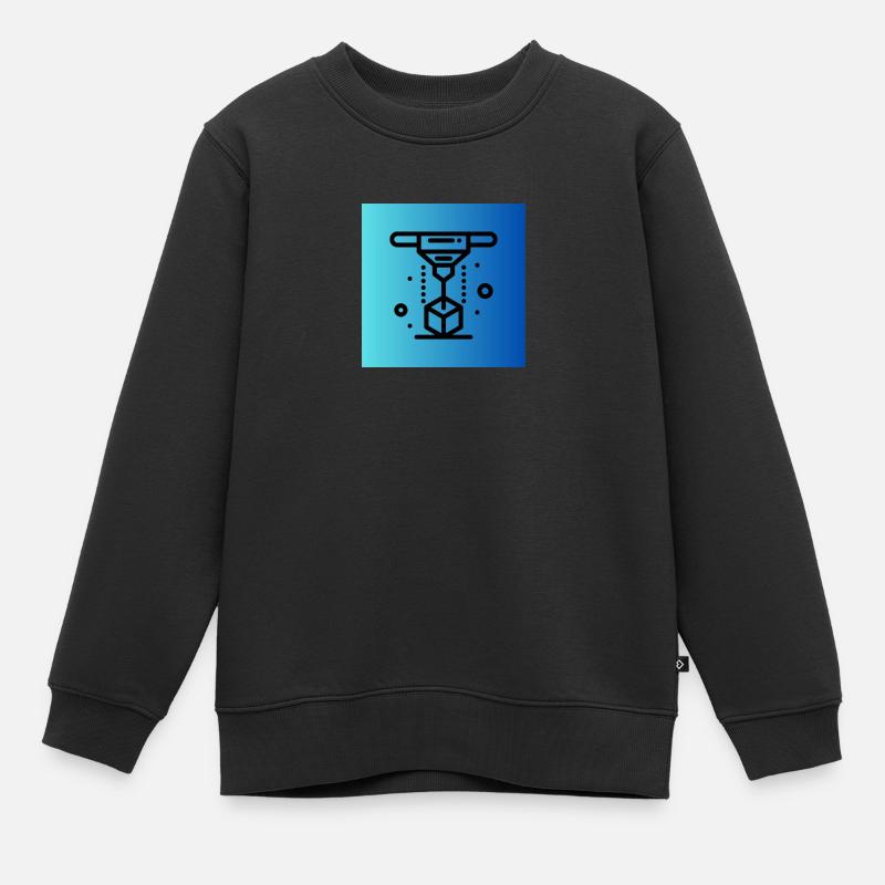 3D Druck - Kinder Premium Organic Sweatshirt - Schwarz