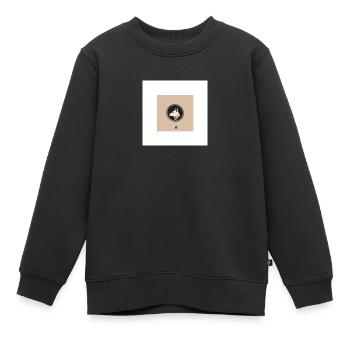 Naturel - Sweat Premium enfant bio - noir - Devant - AI Model Kid Female (0cm)