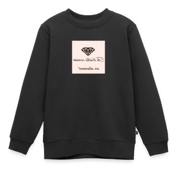 Dimension miroir - Sweat Premium enfant bio - noir - Devant - AI Model Kid Female (0cm)