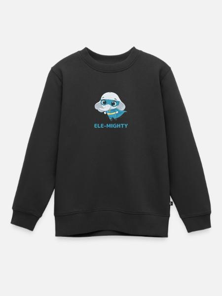 ELE-MIGHTY - Sweat Premium enfant bio - noir