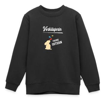Verkäuferin Ostern Geschenk Einzelhandel Verkauf - Kinder Premium Organic Sweatshirt - Schwarz - Vorne - AI Model Kid Female (0cm)