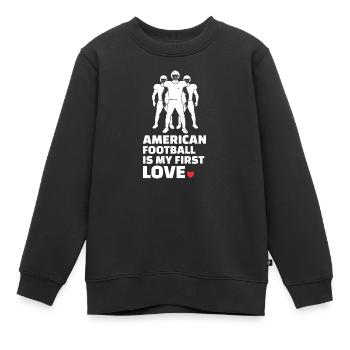 Ich Liebe Den Amerikanischen Fußball Stylish - Kinder Premium Organic Sweatshirt - Schwarz - Vorne - AI Model Kid Female (0cm)