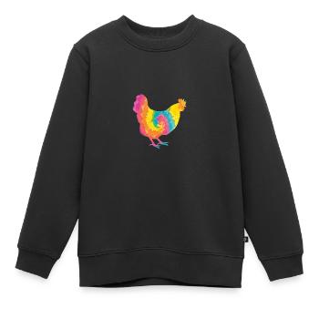 Poules Poule - Sweat Premium enfant bio - noir - Devant - AI Model Kid Female (0cm)