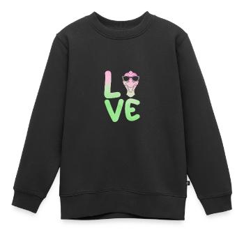 Gans - Kinder Premium Organic Sweatshirt - Schwarz - Vorne - AI Model Kid Female (0cm)