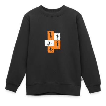 Basketballspieler Basketball - Kinder Premium Organic Sweatshirt - Schwarz - Vorne - AI Model Kid Female (0cm)