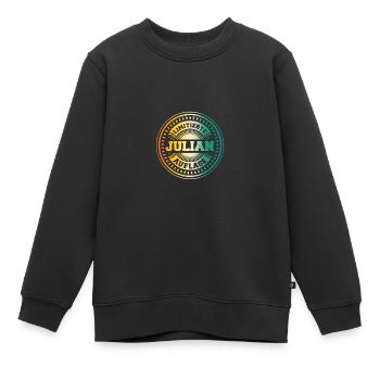 Julian - Kinder Premium Organic Sweatshirt - Schwarz - Vorne - AI Model Kid Female (0cm)