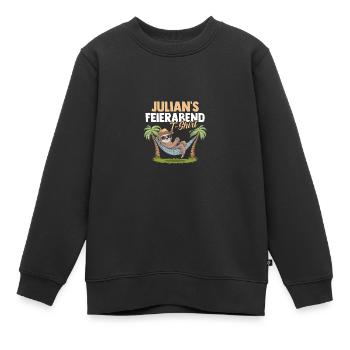 Faultier Julian - Kinder Premium Organic Sweatshirt - Schwarz - Vorne - AI Model Kid Female (0cm)