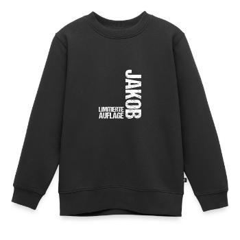 Jacob - Sweat Premium enfant bio - noir - Devant - AI Model Kid Female (0cm)