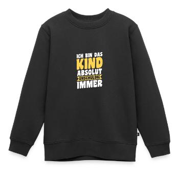 Daughter Son - Kids Premium Organic Sweatshirt - black - Front - AI Model Kid Female (0cm)