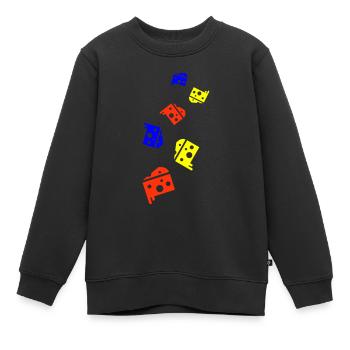 Sandwich Toast - Sweat Premium enfant bio - noir - Devant - AI Model Kid Female (0cm)