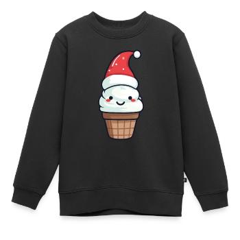 Eis Weihnachten Lecker - Kinder Premium Organic Sweatshirt - Schwarz - Vorne - AI Model Kid Female (0cm)