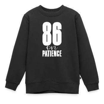 86 Sur la patience - Sweat Premium enfant bio - noir - Devant - AI Model Kid Female (0cm)