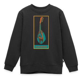 Mandoline blau orange - Kinder Premium Organic Sweatshirt - Schwarz - Vorne - AI Model Kid Female (0cm)