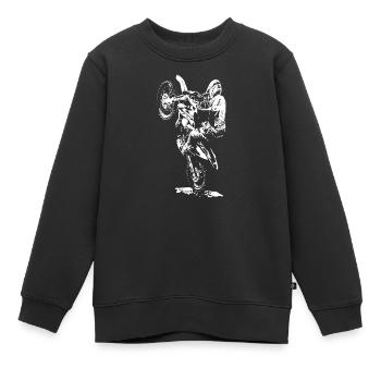 Motocross Rennen - Kinder Premium Organic Sweatshirt - Schwarz - Vorne - AI Model Kid Female (0cm)
