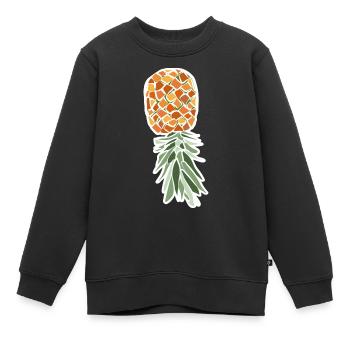 Ananas Mercadona - Kinder Premium Organic Sweatshirt - Schwarz - Vorne - AI Model Kid Female (0cm)