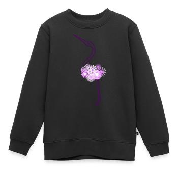 Storch - Kinder Premium Organic Sweatshirt - Schwarz - Vorne - AI Model Kid Female (0cm)