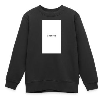 Secrète - Sweat Premium enfant bio - noir - Devant - AI Model Kid Female (0cm)