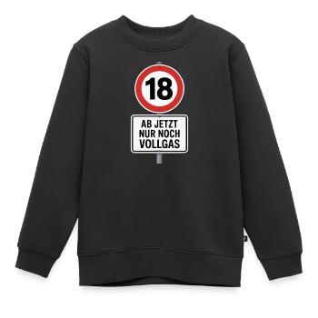 18 Anniversaire – À partir de maintenant, seul le signe de plein gaz - Sweat Premium enfant bio - noir - Devant - AI Model Kid Female (0cm)