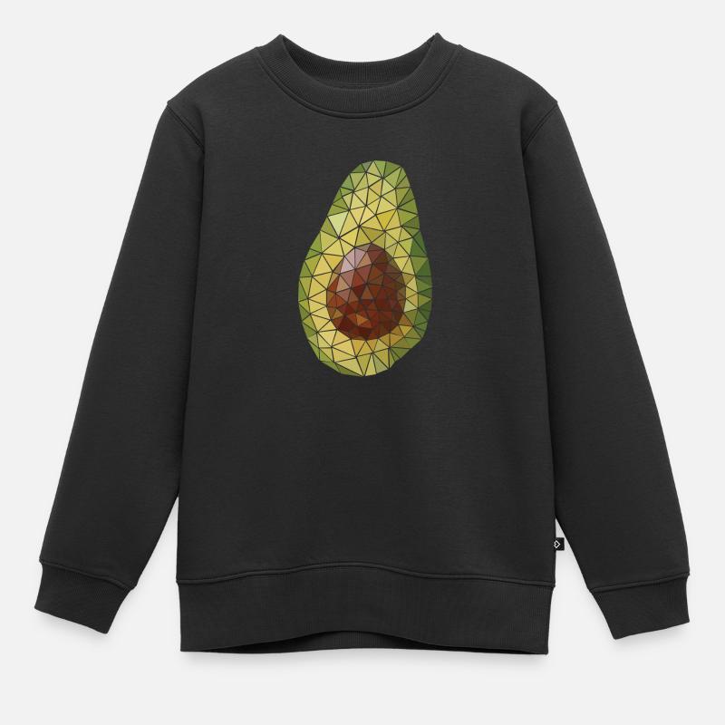Avocado (Polygon Style) - Sweat Premium enfant bio - noir
