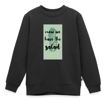Denglisch Funny Saying Gift - Kids Premium Organic Sweatshirt - black - Front - AI Model Kid Female (0cm)
