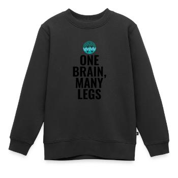 Ein Gehirn Viele Beine Synchronschwimmen Schwimmer - Kinder Premium Organic Sweatshirt - Schwarz - Vorne - AI Model Kid Female (0cm)