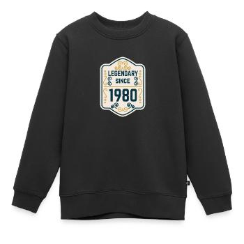 Legendary since 1980 - Sweat Premium enfant bio - noir - Devant - AI Model Kid Female (0cm)