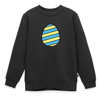 Oeuf de Pâques coloré - Sweat Premium enfant bio - noir - Devant - AI Model Kid Female (0cm)