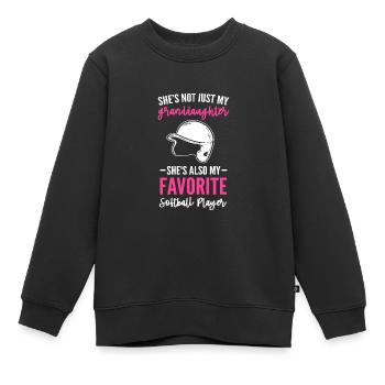 Softball Softball-Spieler Großmutter Oma - Kinder Premium Organic Sweatshirt - Schwarz - Vorne - AI Model Kid Female (0cm)