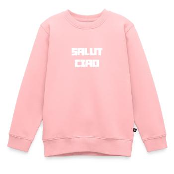 SALUT CIAO - Sweat Premium enfant bio - rose - Devant - AI Model Kid Female (0cm)