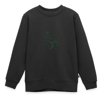 Emu - Kinder Premium Organic Sweatshirt - Schwarz - Vorne - AI Model Kid Female (0cm)