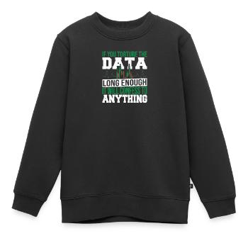 Analyse des données Intégration des données Science des données - Sweat Premium enfant bio - noir - Devant - AI Model Kid Female (0cm)