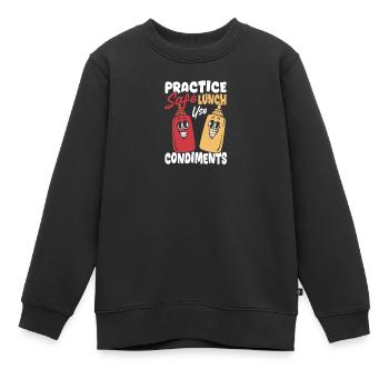 Déjeuner d’épices Sauce aux épices - Sweat Premium enfant bio - noir - Devant - AI Model Kid Female (0cm)