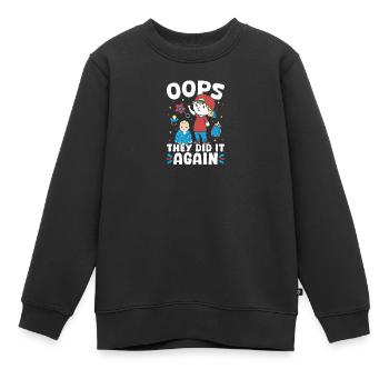 Nouveau bébé - ils l’ont encore fait frère - Sweat Premium enfant bio - noir - Devant - AI Model Kid Female (0cm)