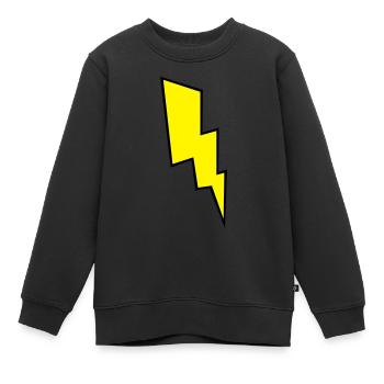 Eclair - Sweat Premium enfant bio - noir - Devant - AI Model Kid Female (0cm)