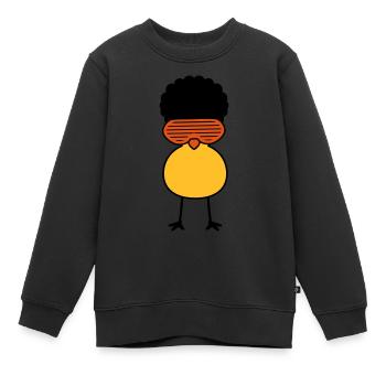 Funky Chick - Sweat Premium enfant bio - noir - Devant - AI Model Kid Female (0cm)