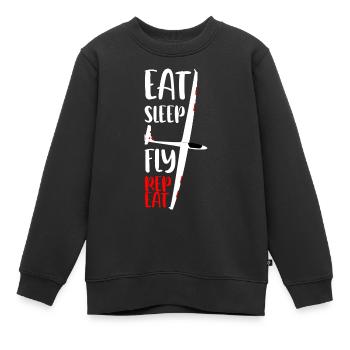 Glider Gliding Gliding Glider - Kids Premium Organic Sweatshirt - black - Front - AI Model Kid Female (0cm)