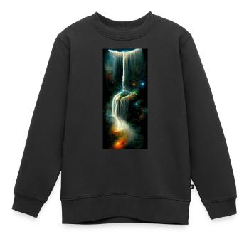 Création de l'univers - Sweat Premium enfant bio - noir - Devant - AI Model Kid Female (0cm)