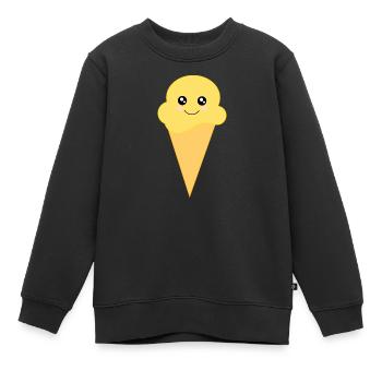 Kawaii Eis Kawaii Vanille Kawaii Eiscreme - Kinder Premium Organic Sweatshirt - Schwarz - Vorne - AI Model Kid Female (0cm)