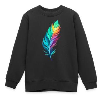 FEDER - Kinder Premium Organic Sweatshirt - Schwarz - Vorne - AI Model Kid Female (0cm)