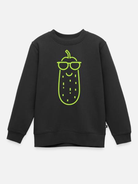 Gewürzgurke - Kinder Premium Organic Sweatshirt - Schwarz