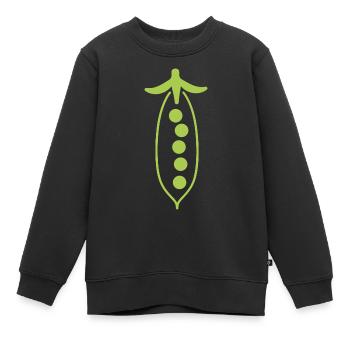 petit pois - Sweat Premium enfant bio - noir - Devant - AI Model Kid Female (0cm)