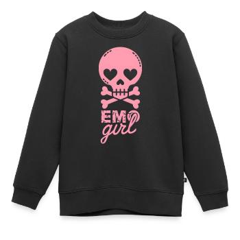 Fille emo ! - Sweat Premium enfant bio - noir - Devant - AI Model Kid Female (0cm)