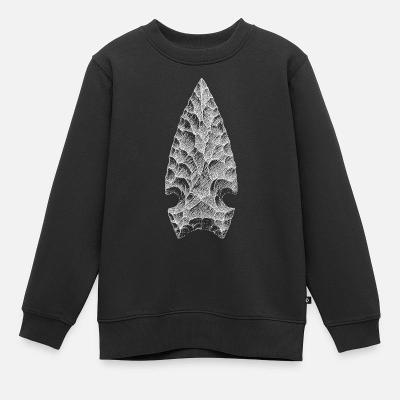 Pointe de flèche - Sweat Premium enfant bio - noir